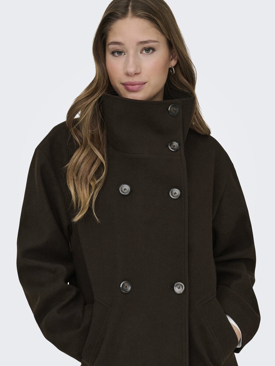 Mantel van het merk Only in het Bruin