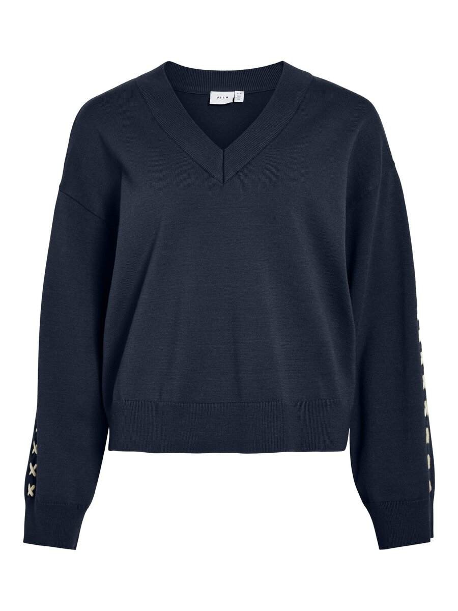 Pull van het merk Vila in het Marine