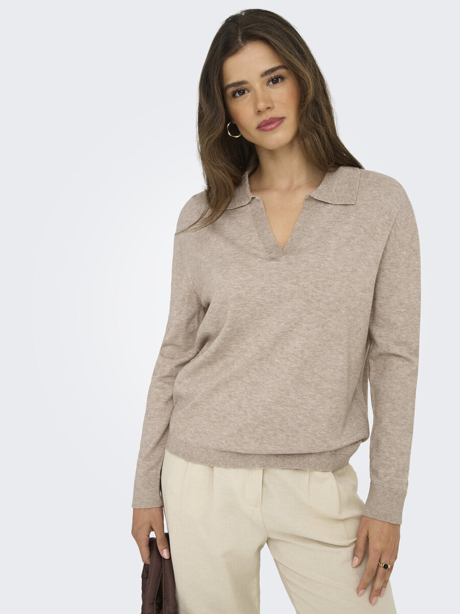 Polo van het merk Only in het Beige