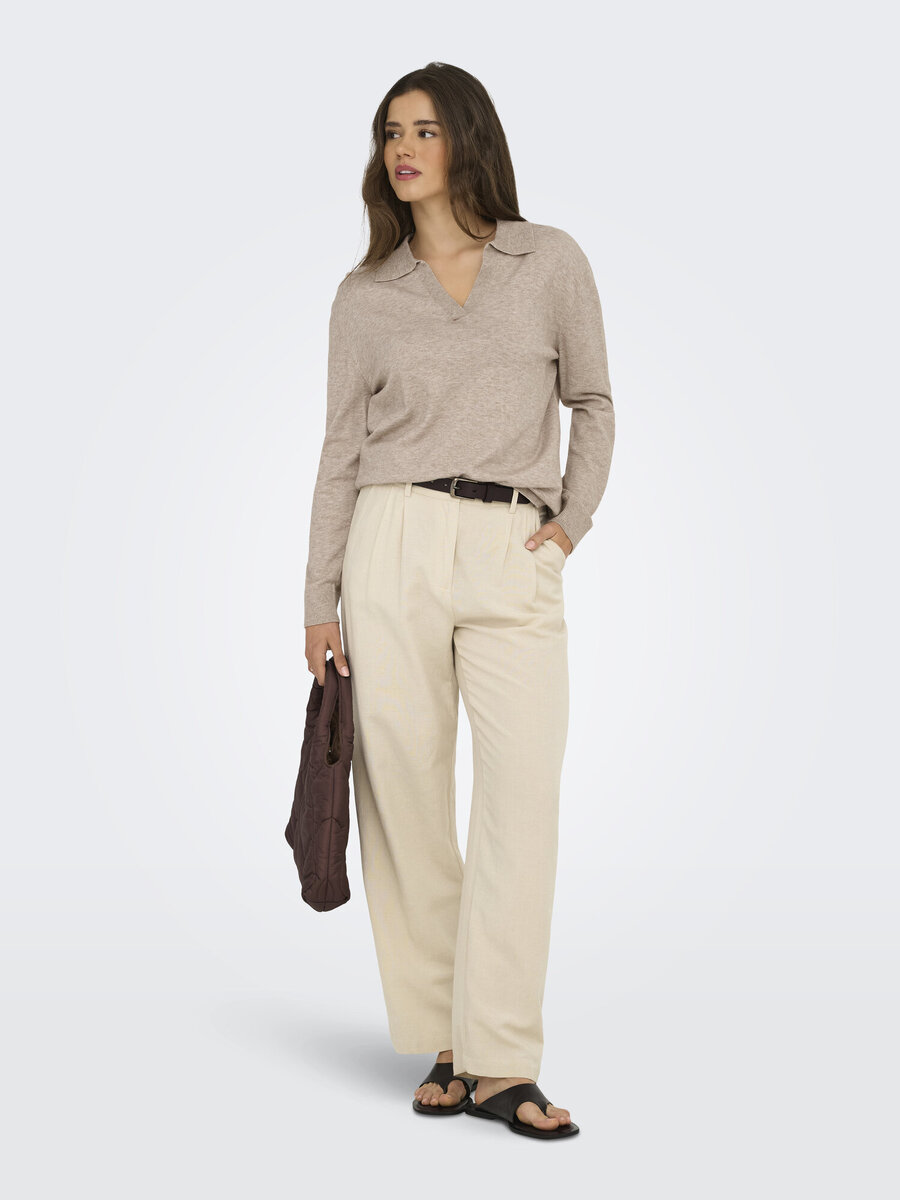 Polo van het merk Only in het Beige