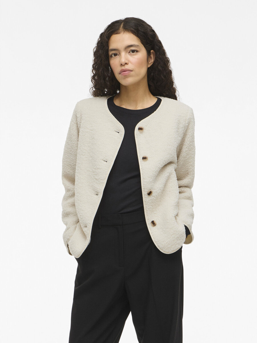 Gilet van het merk Vila in het Ecru