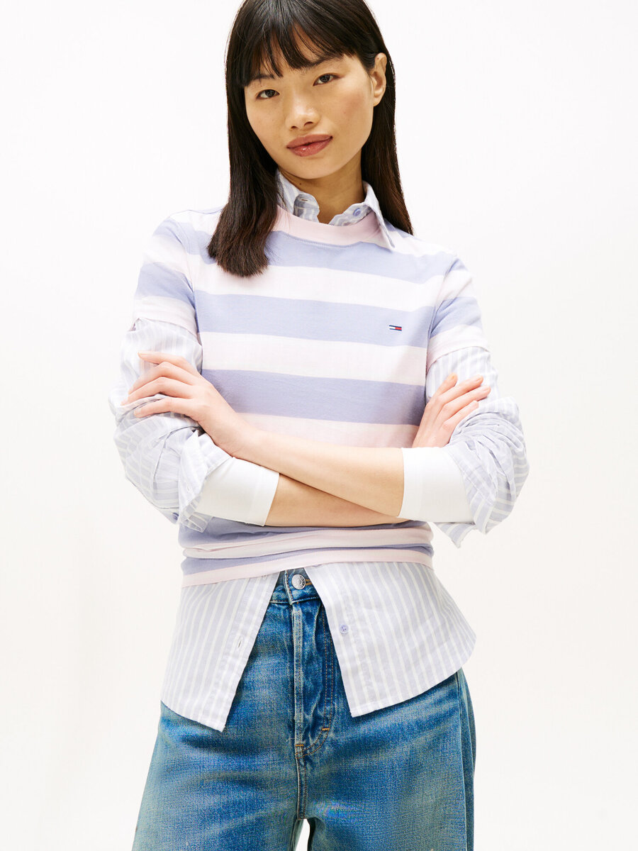 T-shirt van het merk Tommy Jeans in het Blauw T-shirt van het merk Tommy Jeans in het Blauw