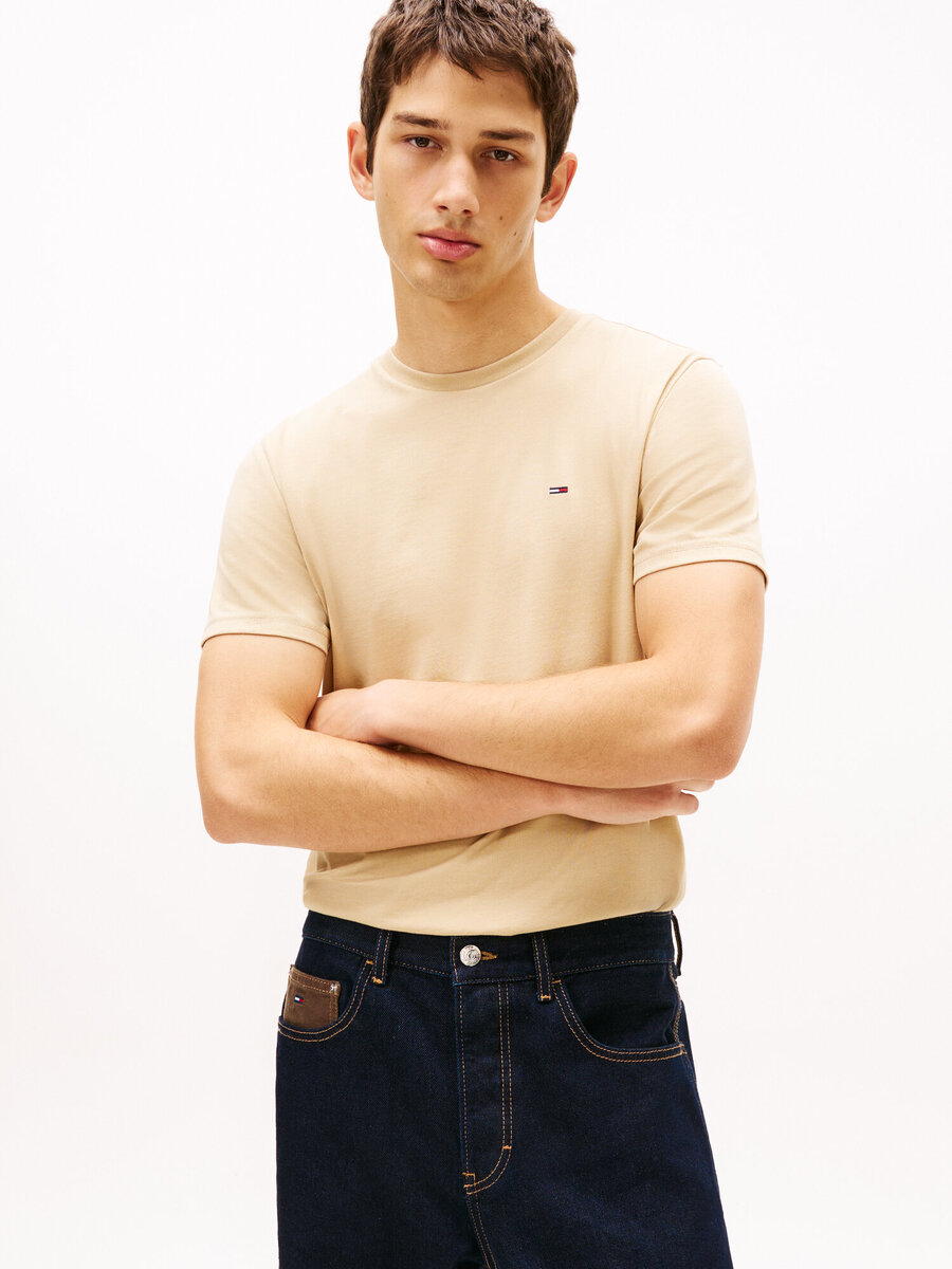 T-shirt van het merk Tommy Jeans in het Beige