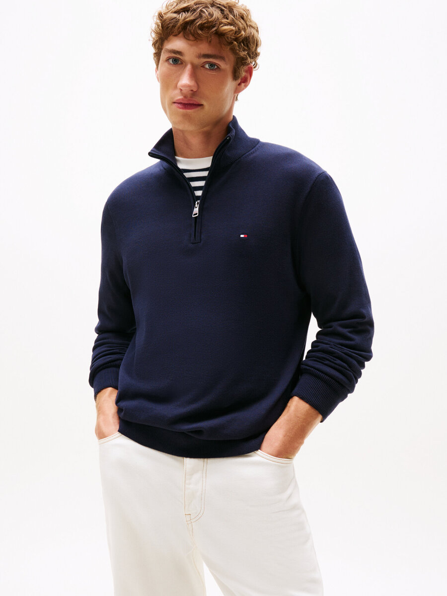 Pull van het merk Tommy Hilfiger in het Marine
