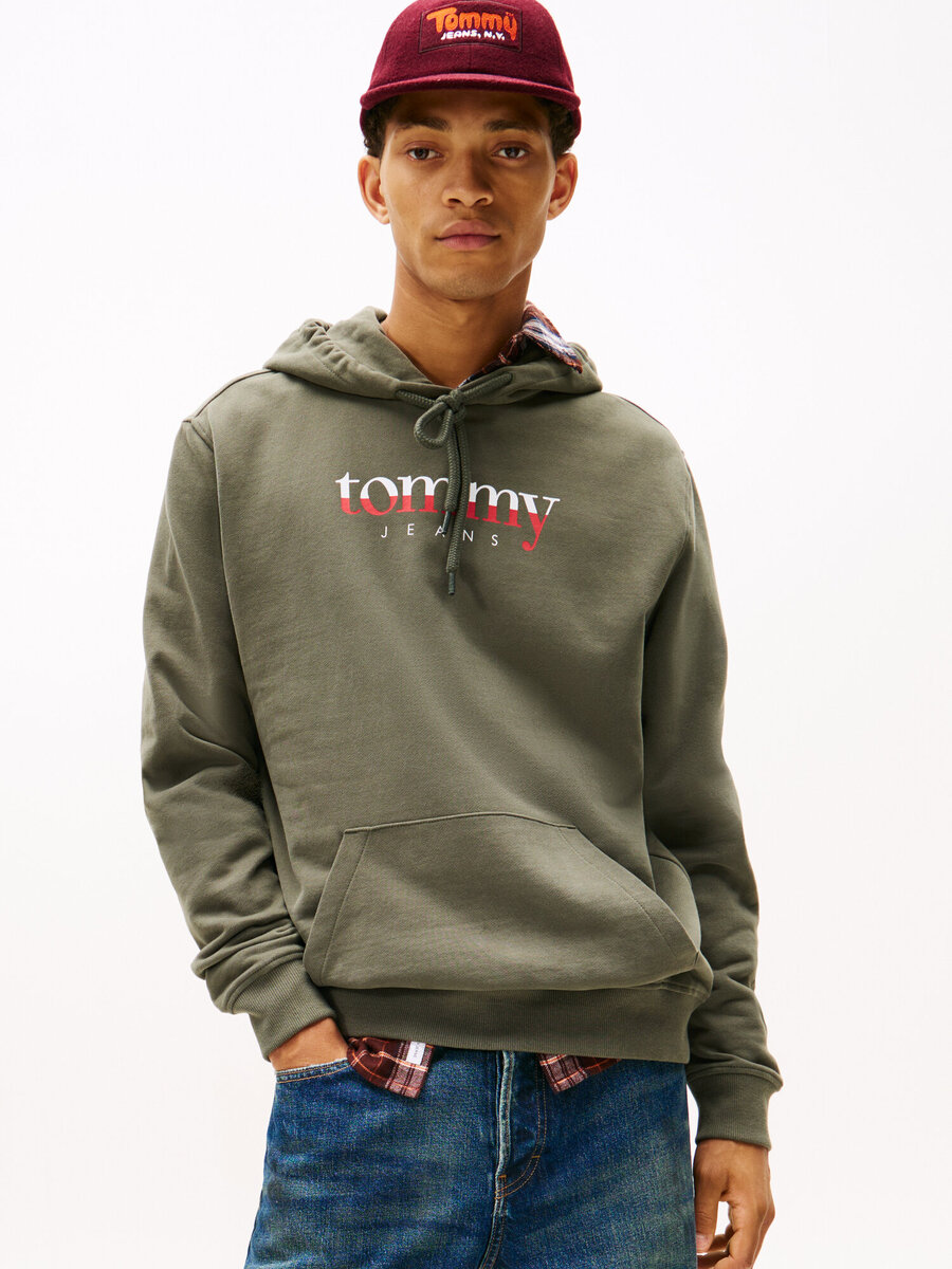 Sweater van het merk Tommy Jeans in het Kaki