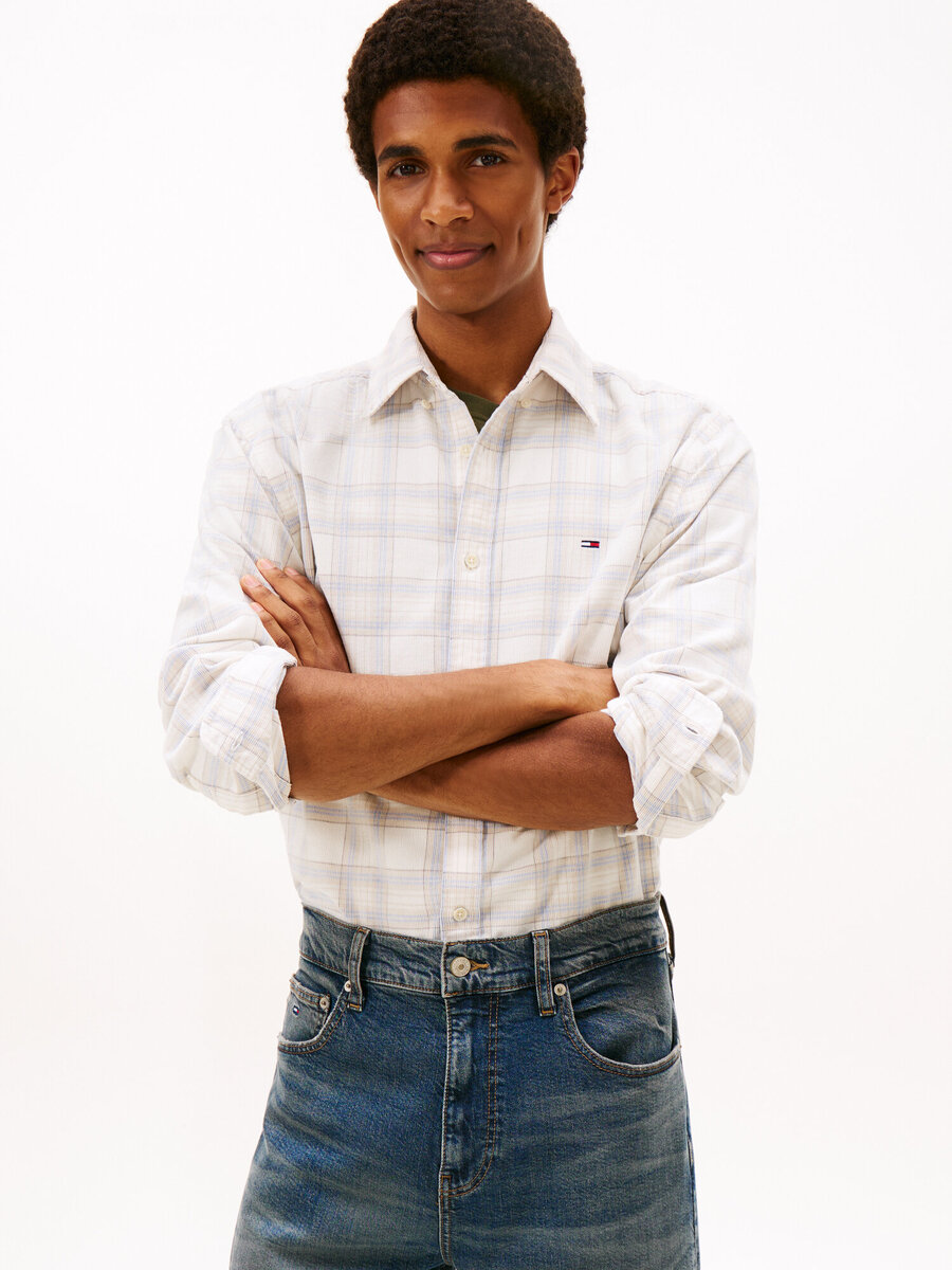 Hemd van het merk Tommy Jeans in het Wit Hemd van het merk Tommy Jeans in het Wit