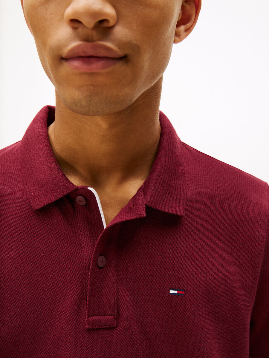 Polo van het merk Tommy Jeans in het Rood