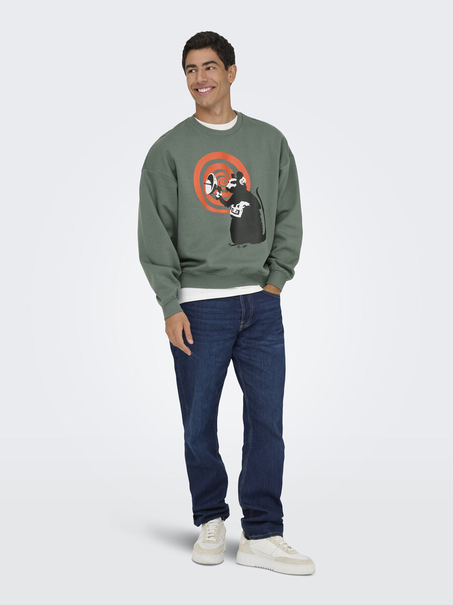 Sweater van het merk Only & Sons in het Groen