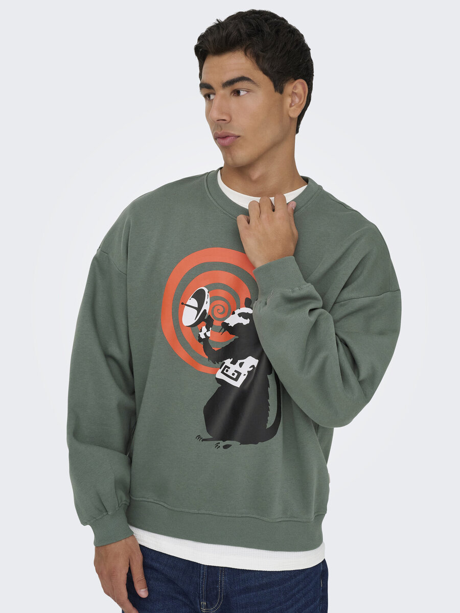 Sweater van het merk Only & Sons in het Groen