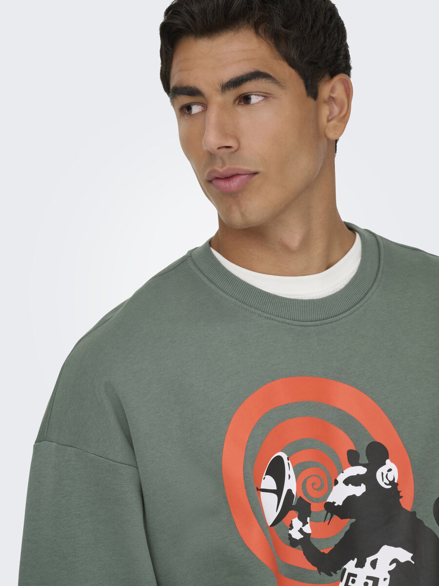 Sweater van het merk Only & Sons in het Groen