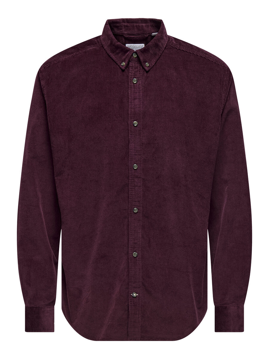 Hemd van het merk Only & Sons in het Bordeaux