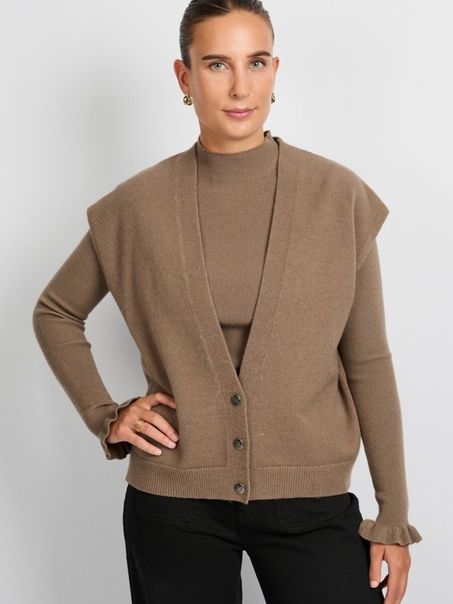 Gilet van het merk C&s The Label in het Bruin