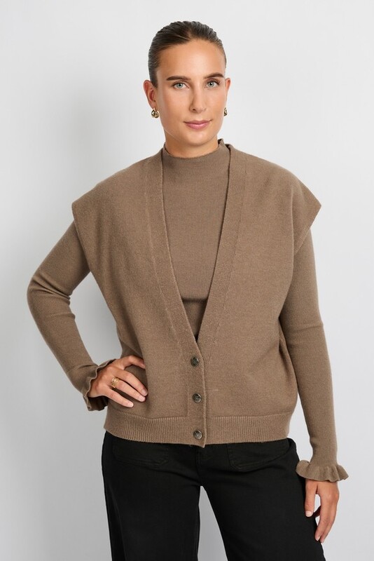 Gilet van het merk C&s The Label in het Bruin