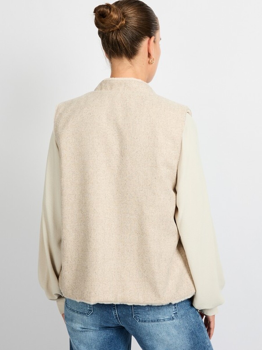 Gilet van het merk C&s The Label in het Beige
