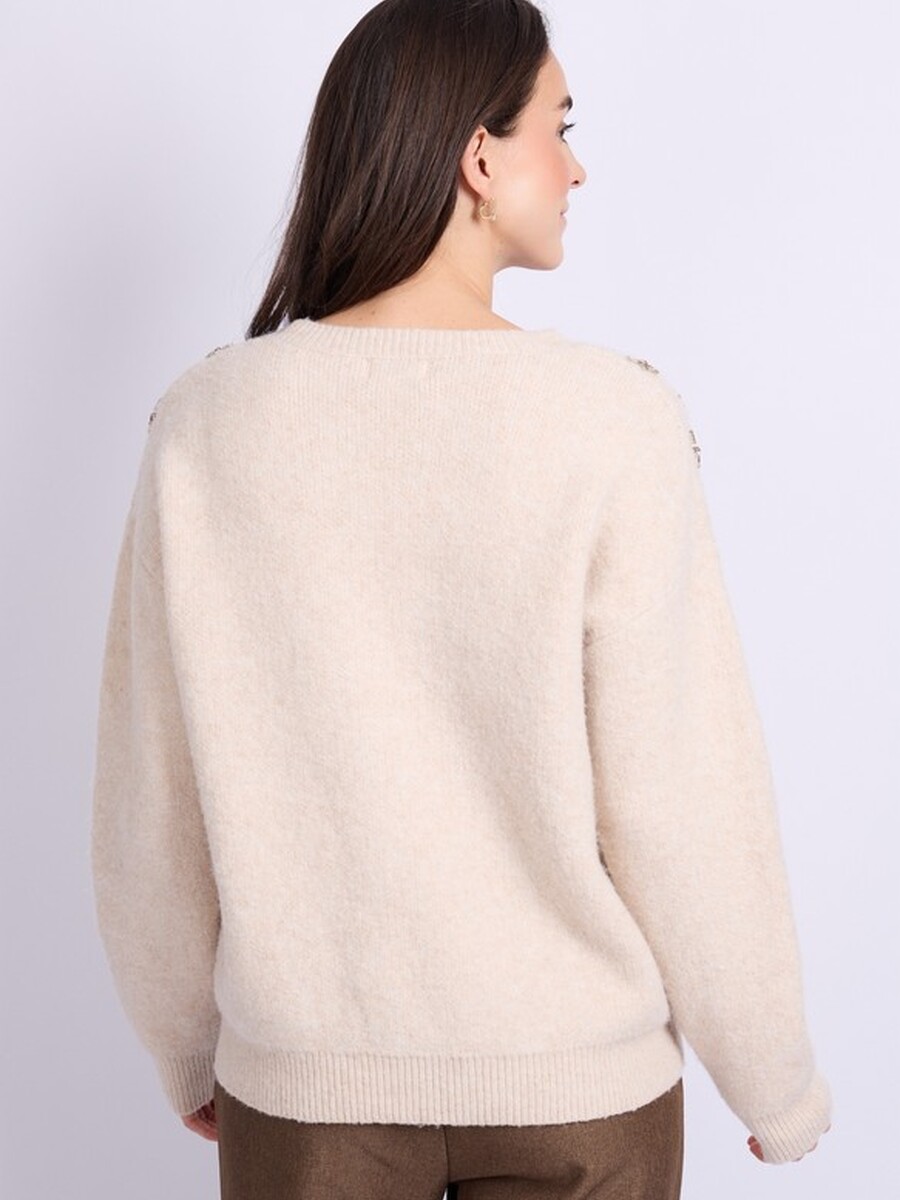 Pull van het merk C&s The Label in het Beige