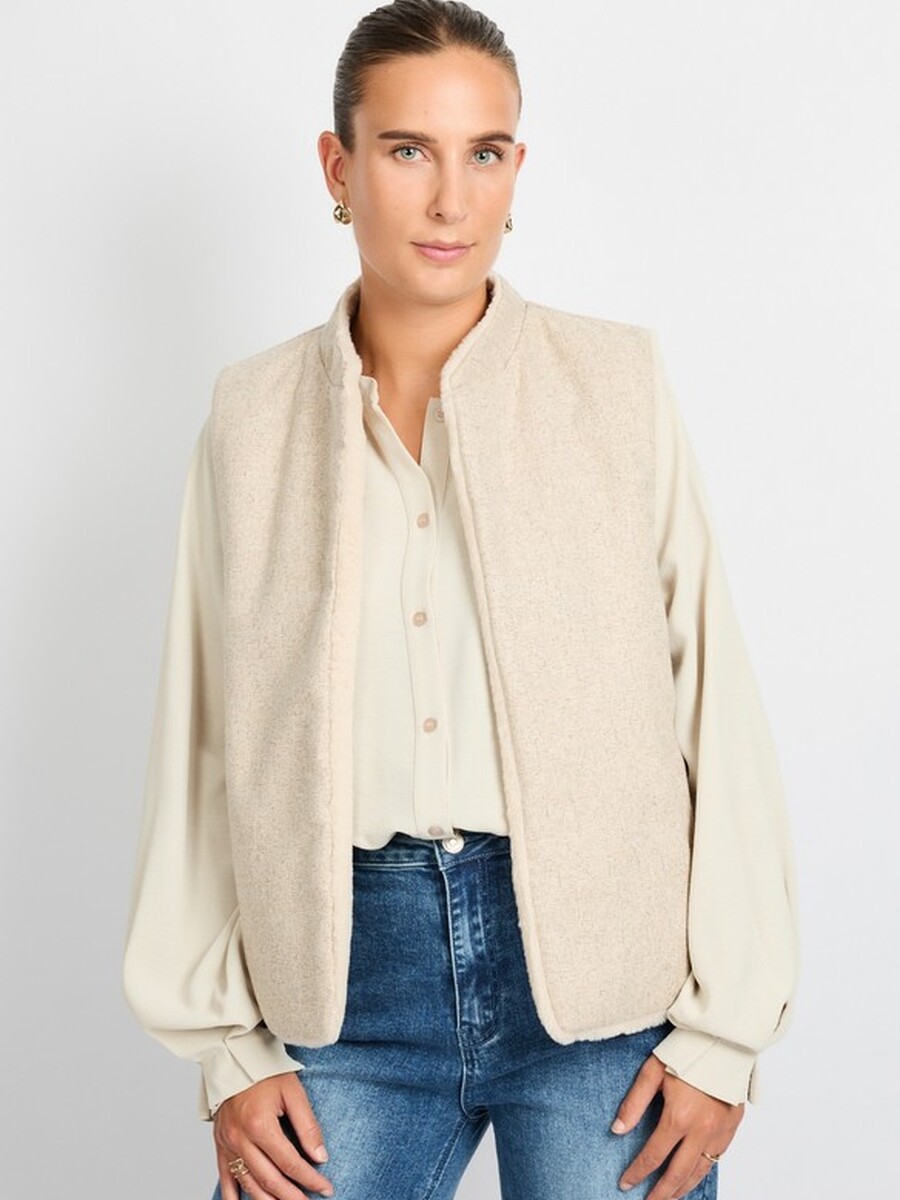 Gilet van het merk C&s The Label in het Beige