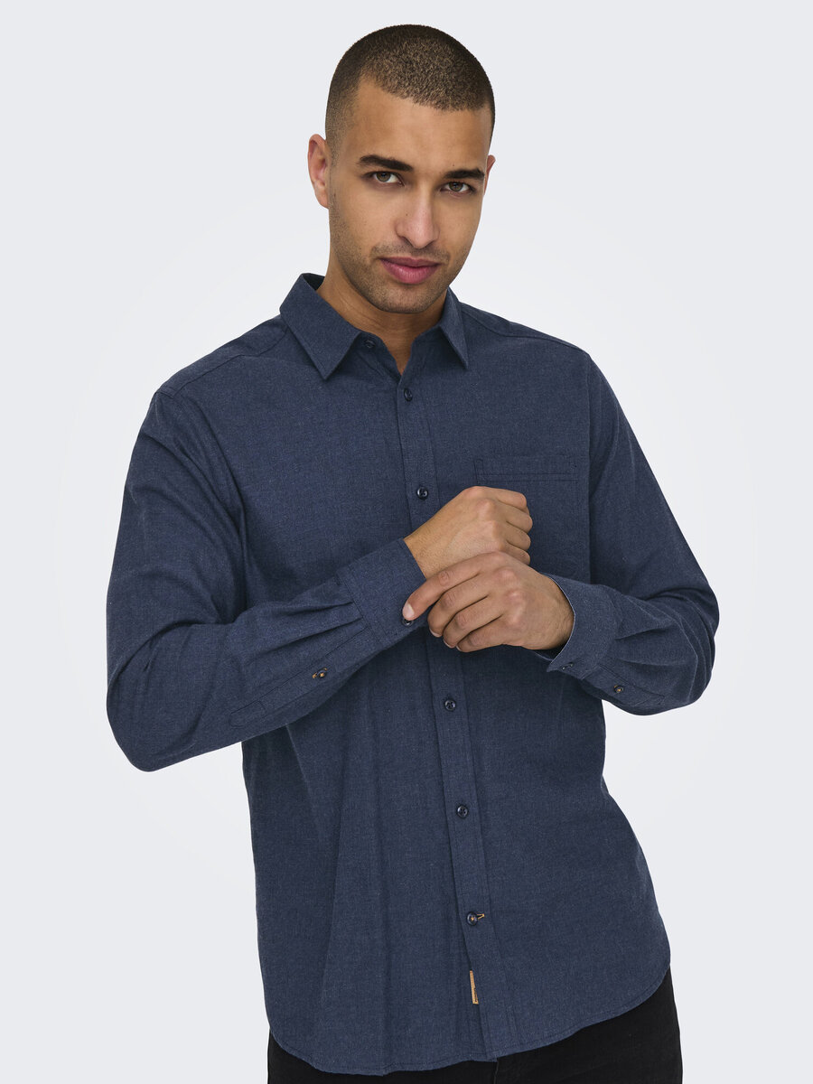 Hemd van het merk Only & Sons in het Blauw