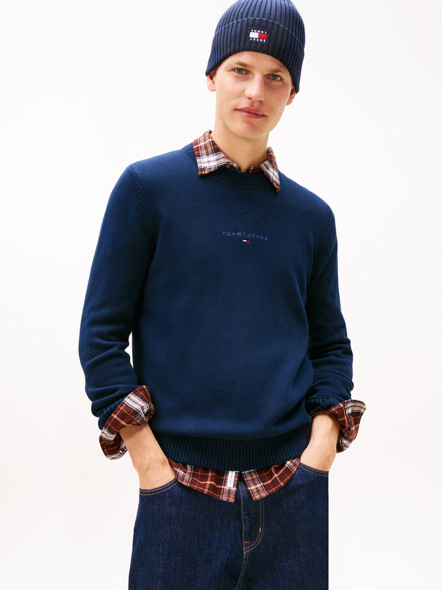 Pull van het merk Tommy Jeans in het Marine Pull van het merk Tommy Jeans in het Marine