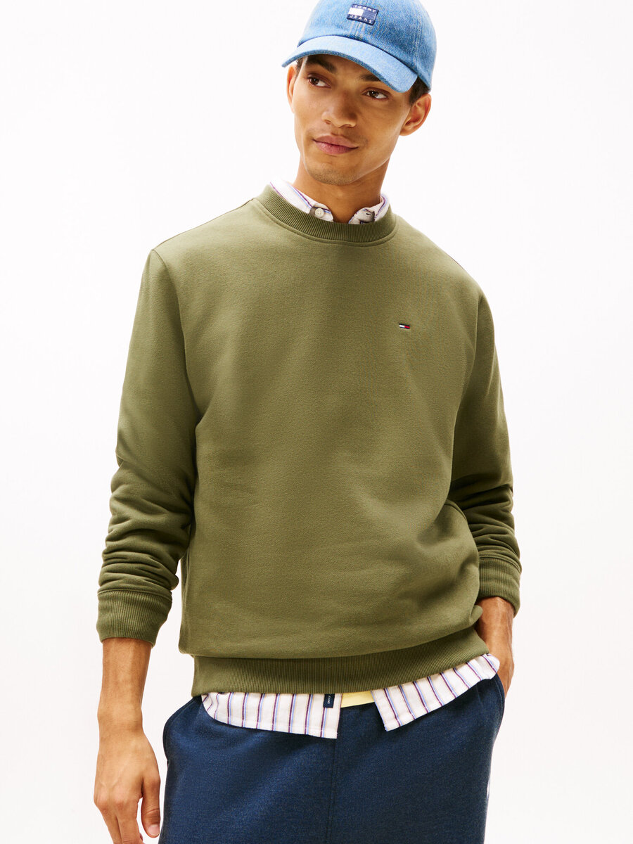 Sweater van het merk Tommy Jeans in het Kaki