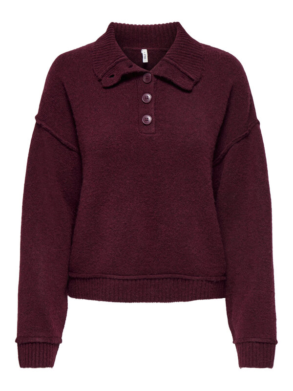 Pull van het merk Only in het Bordeaux