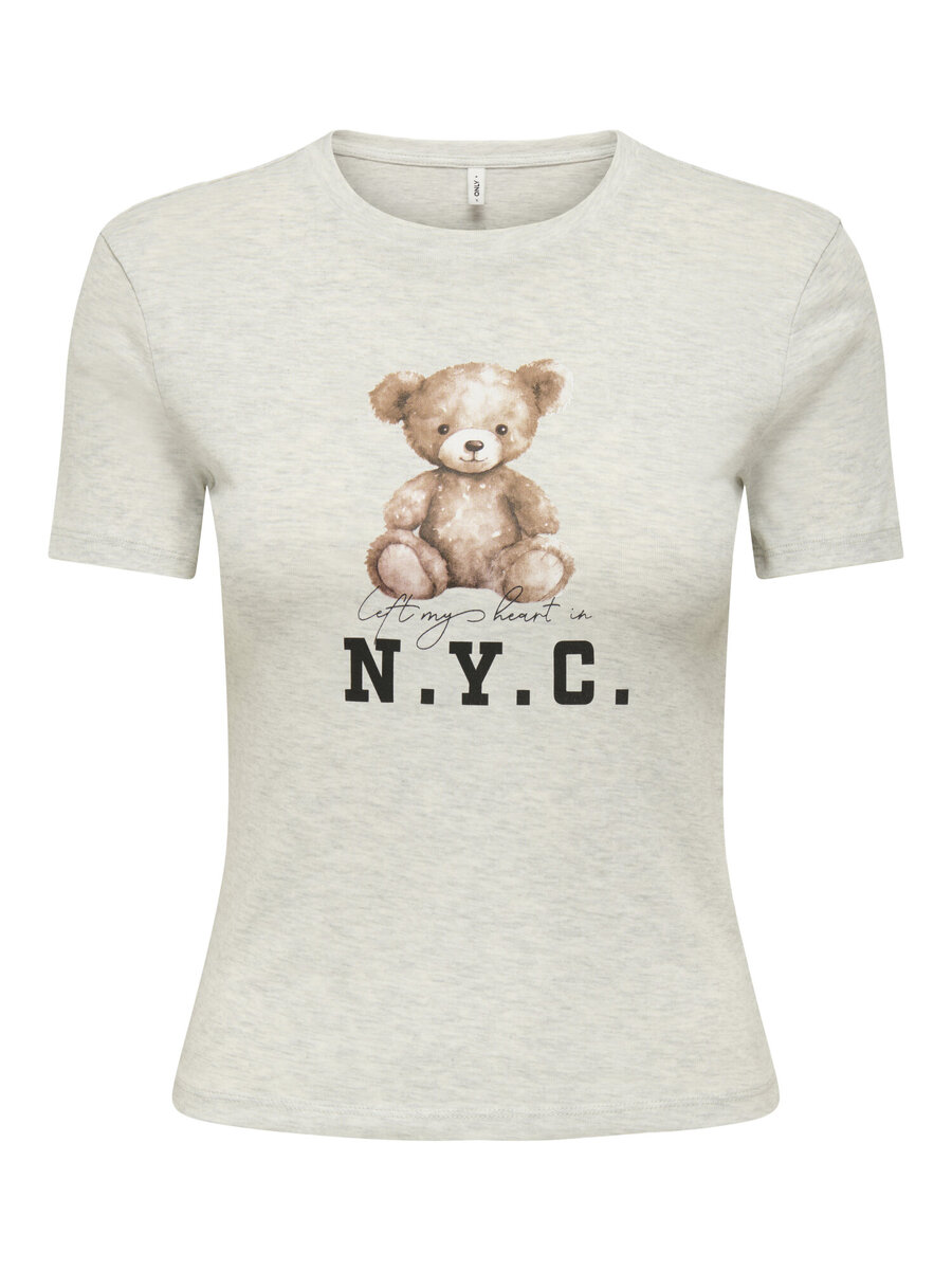 T-shirt van het merk Only in het Ecru