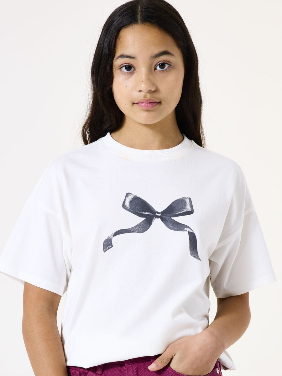 T-shirt van het merk Garcia in het Ecru