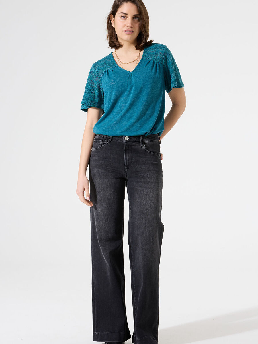 T-shirt van het merk Garcia in het Blauw