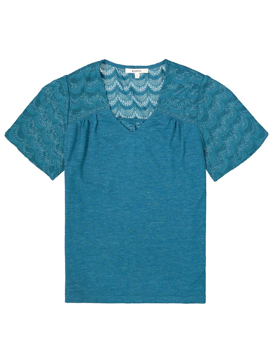 T-shirt van het merk Garcia in het Blauw