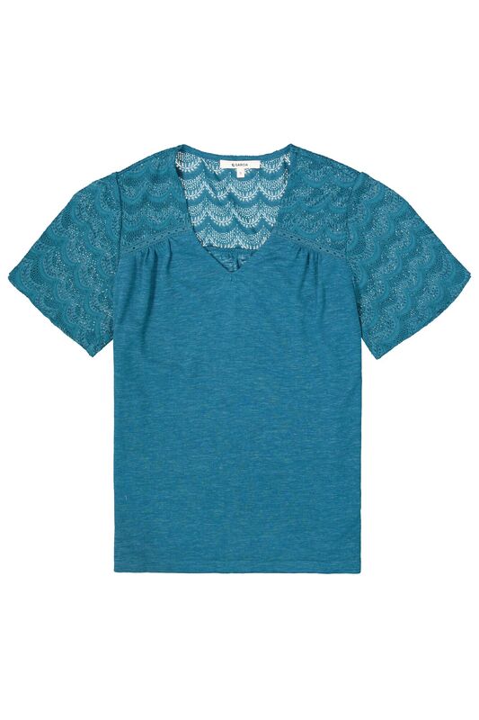 T-shirt van het merk Garcia in het Blauw T-shirt van het merk Garcia in het Blauw