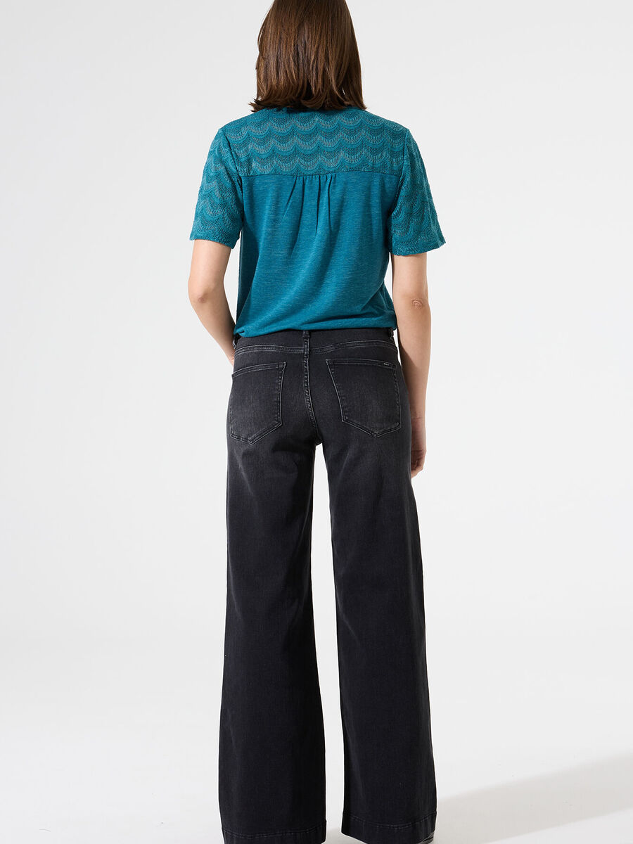 T-shirt van het merk Garcia in het Blauw