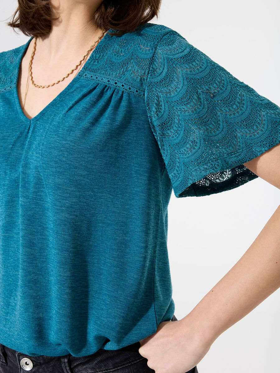 T-shirt van het merk Garcia in het Blauw