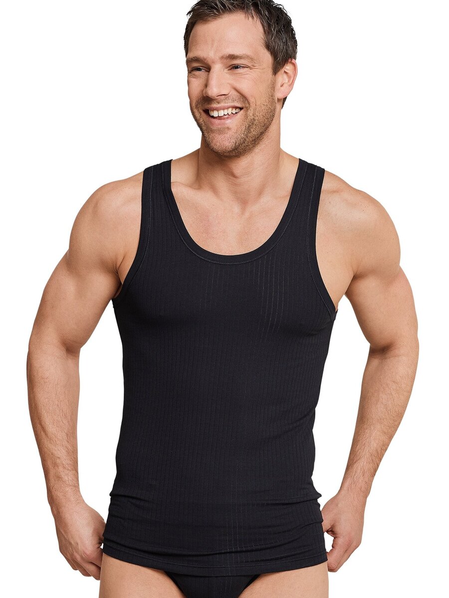 Singlet van het merk Schiesser in het Zwart