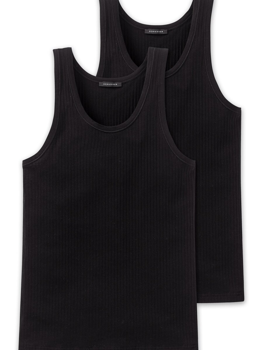 Singlet van het merk Schiesser in het Zwart