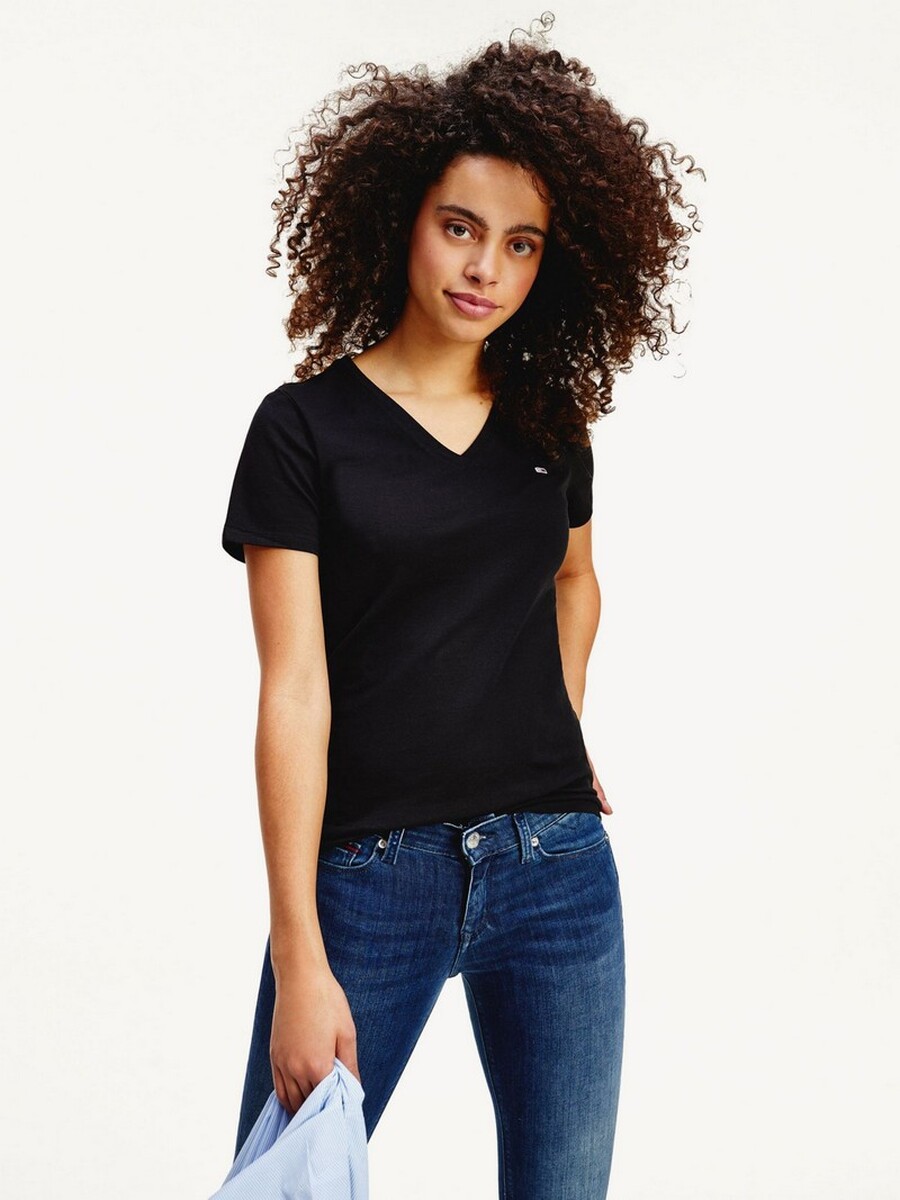 T-shirt van het merk Tommy Jeans in het Zwart