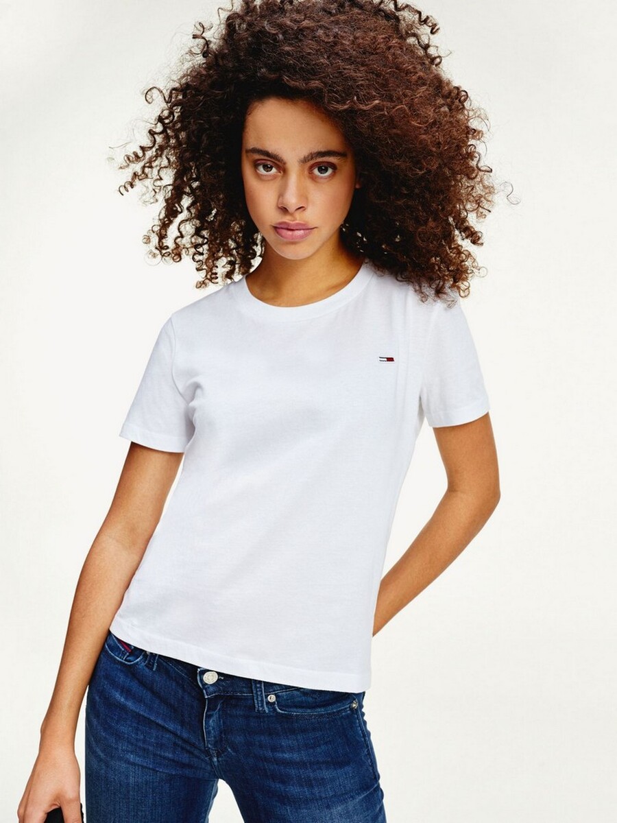 T-shirt van het merk Tommy Jeans in het Wit