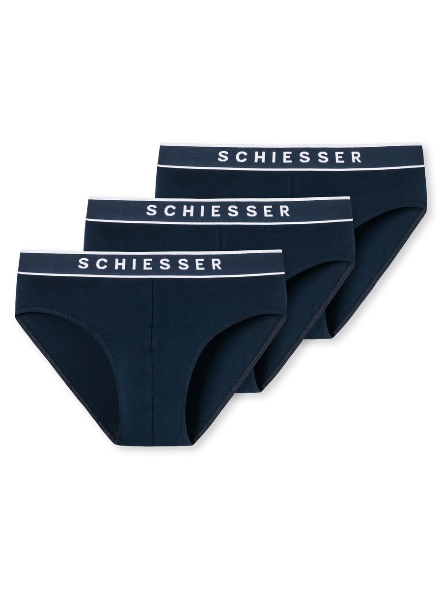 Slip van het merk Schiesser in het Blauw