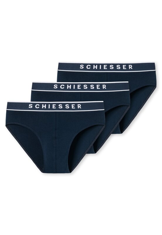 Slip van het merk Schiesser in het Blauw