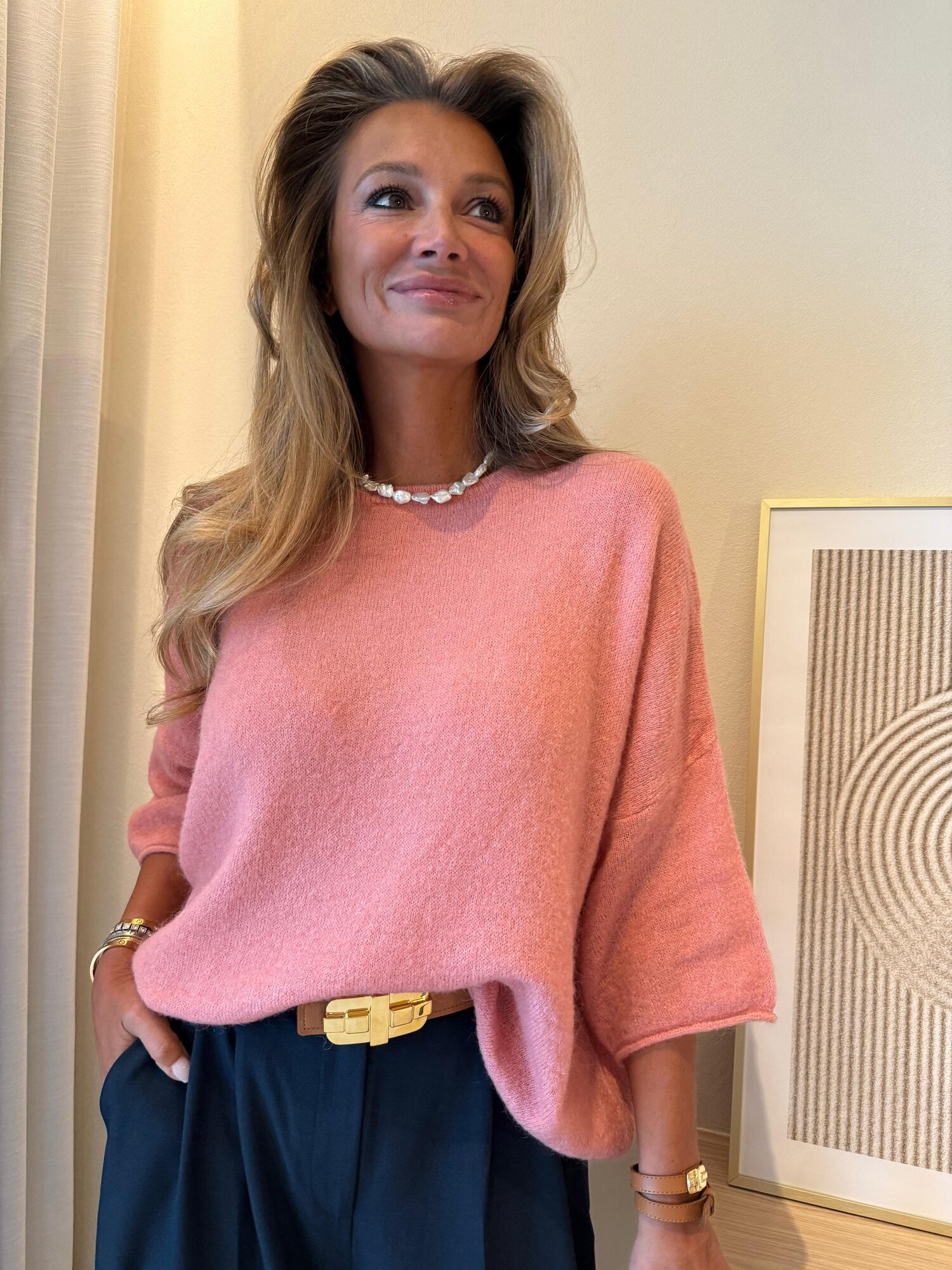 Pull van het merk Mei-li in het Roze
