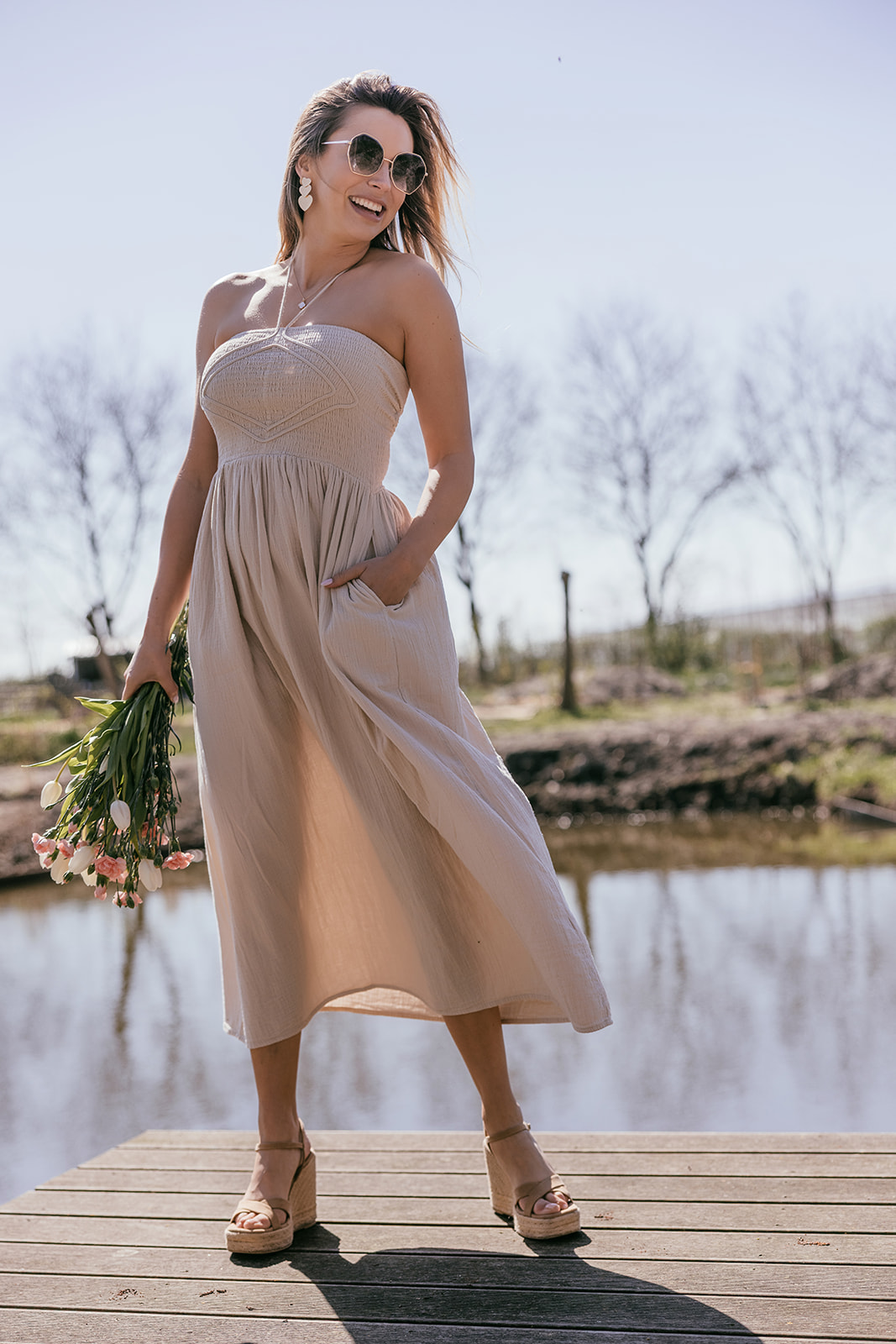 Kleed van het merk Molly Bracken in het Beige